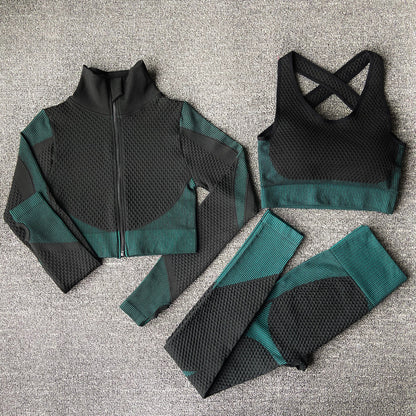 Yoga sets female sport gym suit - Mindful Tech Co