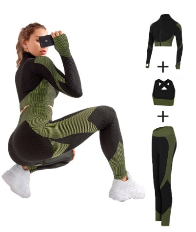Yoga sets female sport gym suit - Mindful Tech Co