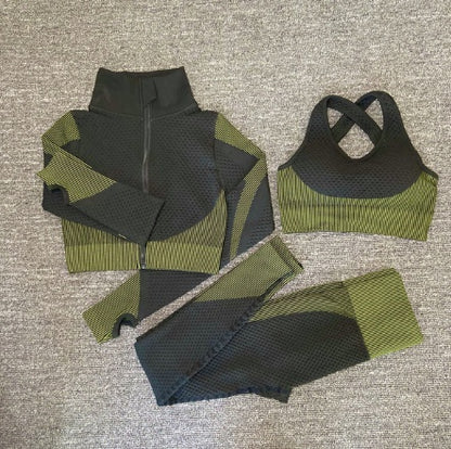 Yoga sets female sport gym suit - Mindful Tech Co