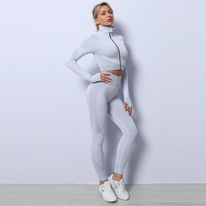 Yoga sets female sport gym suit - Mindful Tech Co